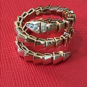 Rose Gold Plated Serpenti Fashion Ring- New
